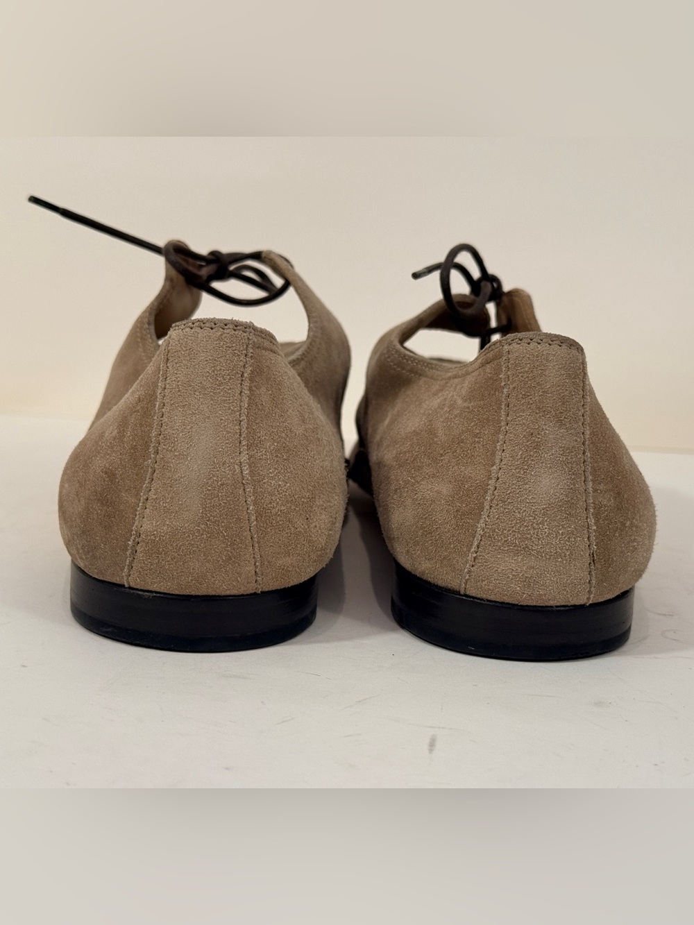 Bally Beige Suede Lace-Up Loafers - Picture 9 of 9